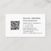 3 Foto's QR Code Pasgeboren Baby Fotograaf Visitekaartje (Achterkant)