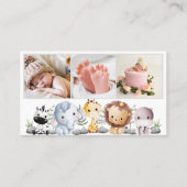 3 Foto's QR Code Pasgeboren Baby Fotograaf Visitekaartje (Voorkant)