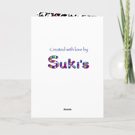 3 Foto's Red Love Heart Notes Classic Houndstooth Feestdagen Kaart (Achterkant)