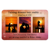 3 Foto's Romantisch kleurrijk sparen de Datum Magn Magneet (Horizontaal)