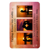 3 Foto's Romantisch kleurrijk sparen de Datum Magn Magneet (Verticaal)