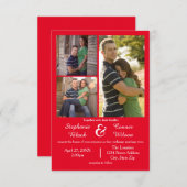 3 Foto's rood - 3x5 Weddenschap Kaart (Voorkant / Achterkant)