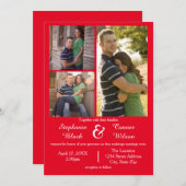 3 Foto's Rood - Weddenschap Kaart (Voorkant / Achterkant)