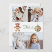 3 foto's Rustieke Westerne Kerst Feestdagenkaart (Voorkant)