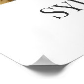 3 Foto's Trouw Welkom Elegante Witte Calligrafie Poster (Hoek)