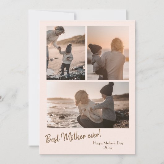 3 Foto's van Moederdag Holiday Kaart (Voorkant)