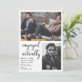 3 foto's Verloving Eigenlijk verlovingsfeest uitno Kaart (Staand voorkant)