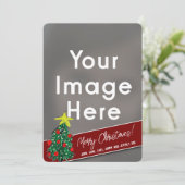 3 foto's Vrolijk kerstfeest Feestdagenkaart (Staand voorkant)