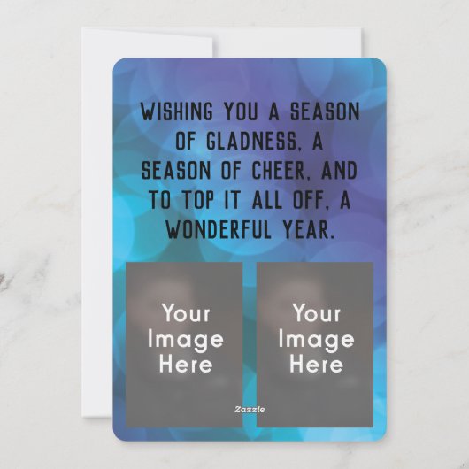 3 foto's Vrolijk kerstfeest Feestdagenkaart (Achterkant)