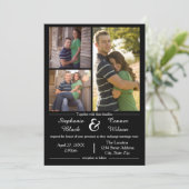 3 Foto's zwart - Weddenschap Kaart (Staand voorkant)