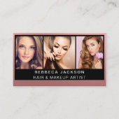  3 Fotosalon make-up Haarstylist Visitekaartje (Voorkant)