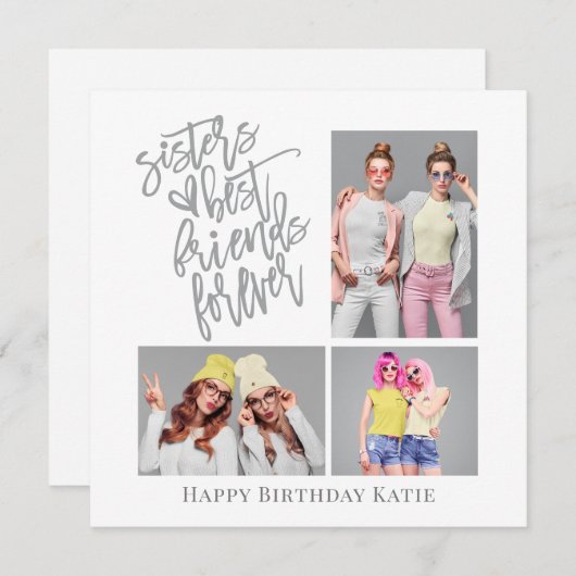 3 Fotoscriptzusje Beste vriendendag (Voorkant / Achterkant)