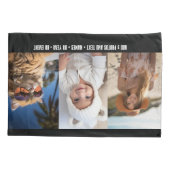 3 Fotosjabloon Moderne Minimale tekst onder Foto Kussensloop (Achterkant)