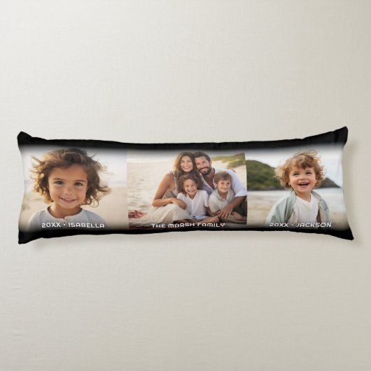 3 Fotosjabloon Moderne minimale tekst over foto Lichaamskussen (Achterkant)