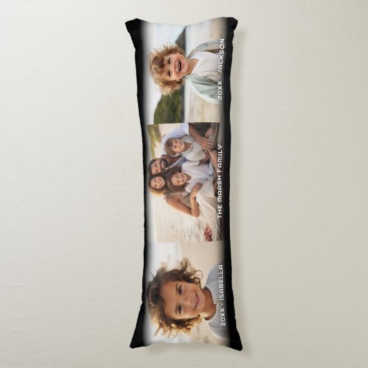 3 Fotosjabloon Moderne minimale tekst over foto Lichaamskussen (Voorkant Verticaal)