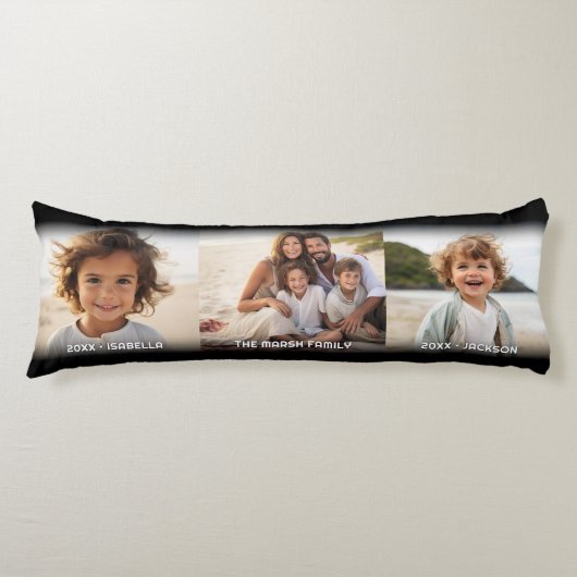 3 Fotosjabloon Moderne minimale tekst over foto Lichaamskussen (Voorkant)