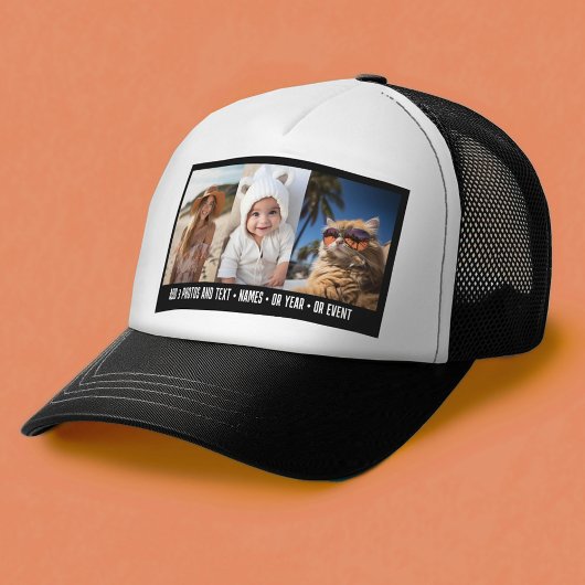 3 Fotosjabloon Moderne minimale tekst over foto Trucker Pet