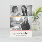 3 Fototijdlijnuitnodiging voor Afstuderen Kaart (Staand voorkant)