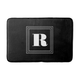 3 Frame Monogram Zwart & Wit Badmat