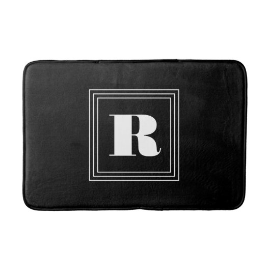 3 Frame Monogram | Zwart & Wit Badmat (Voorkant)