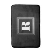 3 Frame Monogram | Zwart & Wit Badmat (Voorkant Verticaal)