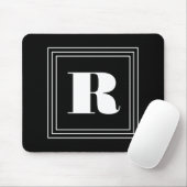 3 Frame Monogram | Zwart & Wit Muismat (Met muis)
