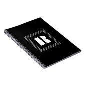 3 Frame Monogram | Zwart & Wit Notitieboek (Rechterzijde)