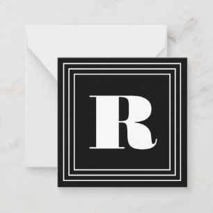 3 Frame Monogram Zwart & Wit Notitiekaartje