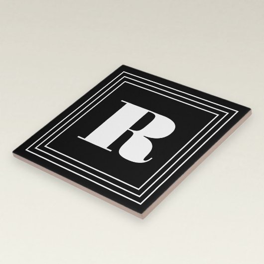 3 Frame Monogram | Zwart & Wit Tegeltje
