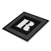 3 Frame Monogram | Zwart & Wit Tegeltje (Zijkant)