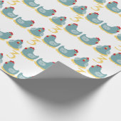 3 Franse hennen Cadeaupapier (Hoek)