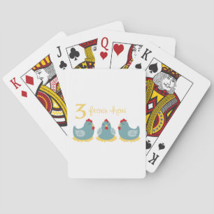 3 Franse hennen Pokerkaarten