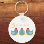 3 Franse hennen Sleutelhanger (Voorkant)