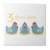 3 Franse hennen Tegeltje (Voorkant)