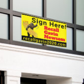 3 ft x 5 ft teken hier! spandoek (Buitenkant Gebouw)