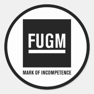 3"FUGM door SAB-Sticker Ronde Sticker
