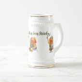 3 Funny Vikings White/Gold 22 oz Stein Bierpul (Voorkant rechts)