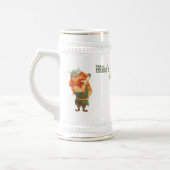 3 Funny Vikings White/Gold 22 oz Stein Bierpul (Links)