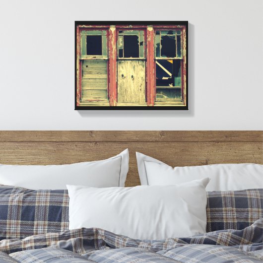 3 Gebroken Windows Canvas Afdruk (Insitu (Slaapkamer))