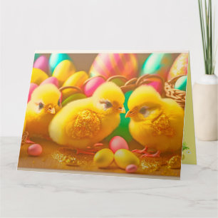 3 Geel Collectie van kleine paaskippen Kaart