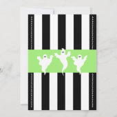 3 Geesten Groen Zwart Whimsical Halloween Party Kaart (Achterkant)