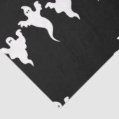 3 Geesten Zwart & Wit Whimsical Halloween Party Tissuepapier (Detail)