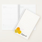 3 gele Aspens bladeren op geel polka dot patroon Planner (Display)