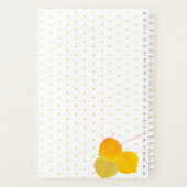 3 gele Aspens bladeren op geel polka dot patroon Planner (Achterkant)