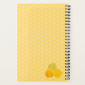 3 gele Aspens bladeren op geel polka dot patroon Planner (Achterkant)