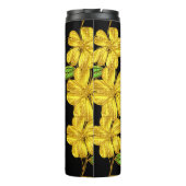 3 gele bloemen thermosbeker (Achterkant)