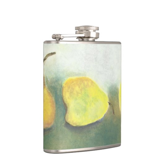 3 Gele en groene peren Heupfles (Rechts)