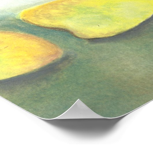 3 Gele en groene peren Poster (Hoek)