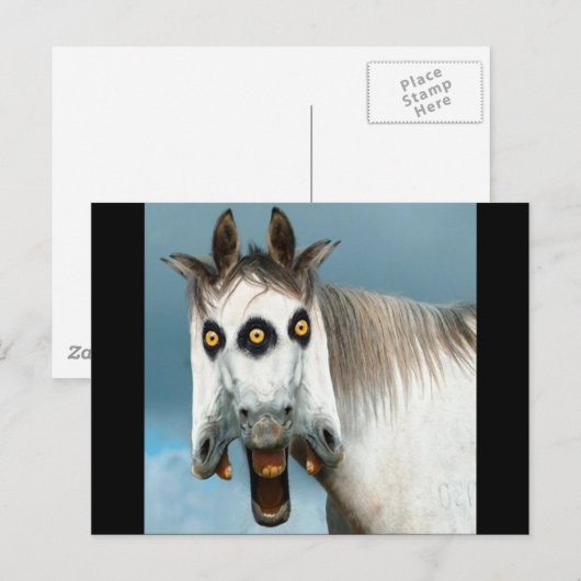 3-geleid Paard Briefkaart (Voorkant / Achterkant)