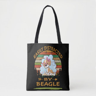 3 Gemakkelijk afgeleid door Beagle Tote Bag
